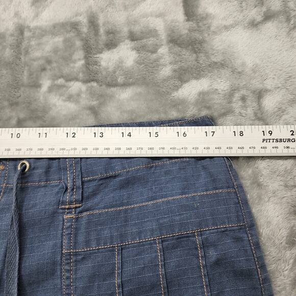 Vintage BeBop Pants Womens 13 Juniors Blue Ripstop Drawstring Wide Leg Grunge - Picture 9 of 13